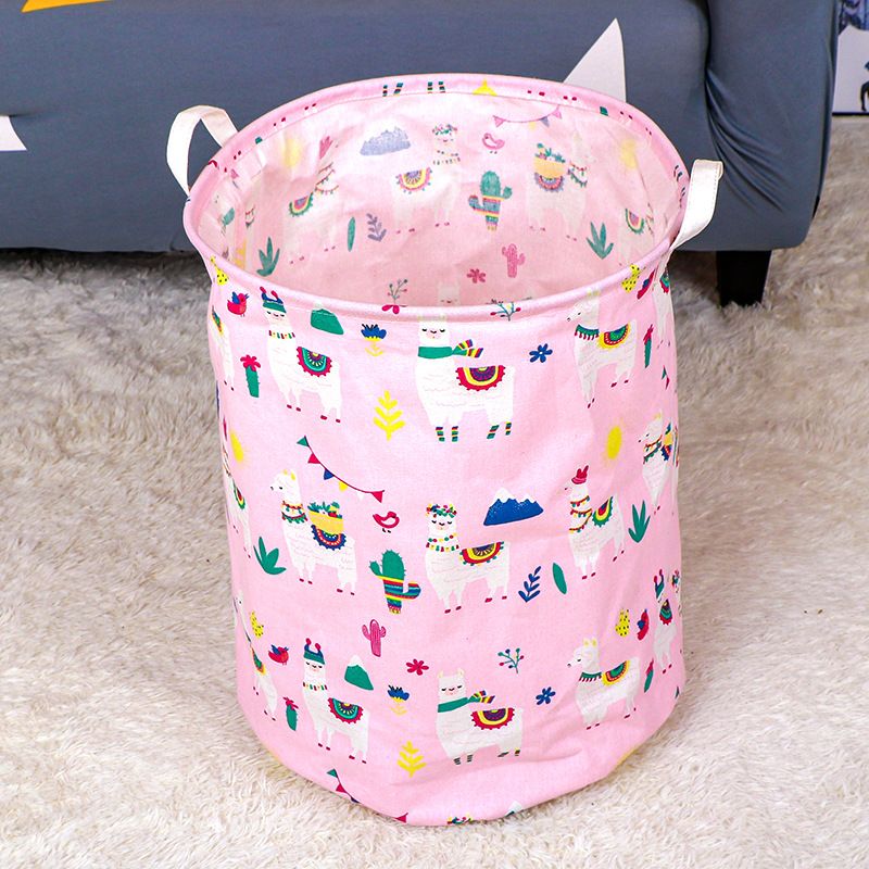 

Cartoon Animals/Vehicle Print Laundry Baskets with Handles Collapsible Clothes Hamper Laundry Bin