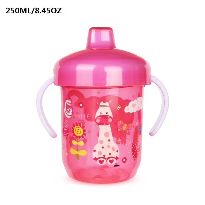 250ML/8.45OZ Hard Spout Sippy Cup with Handle Cartoon Pattern Water Cup for Toddlers Kids Girls Boys  big image 1