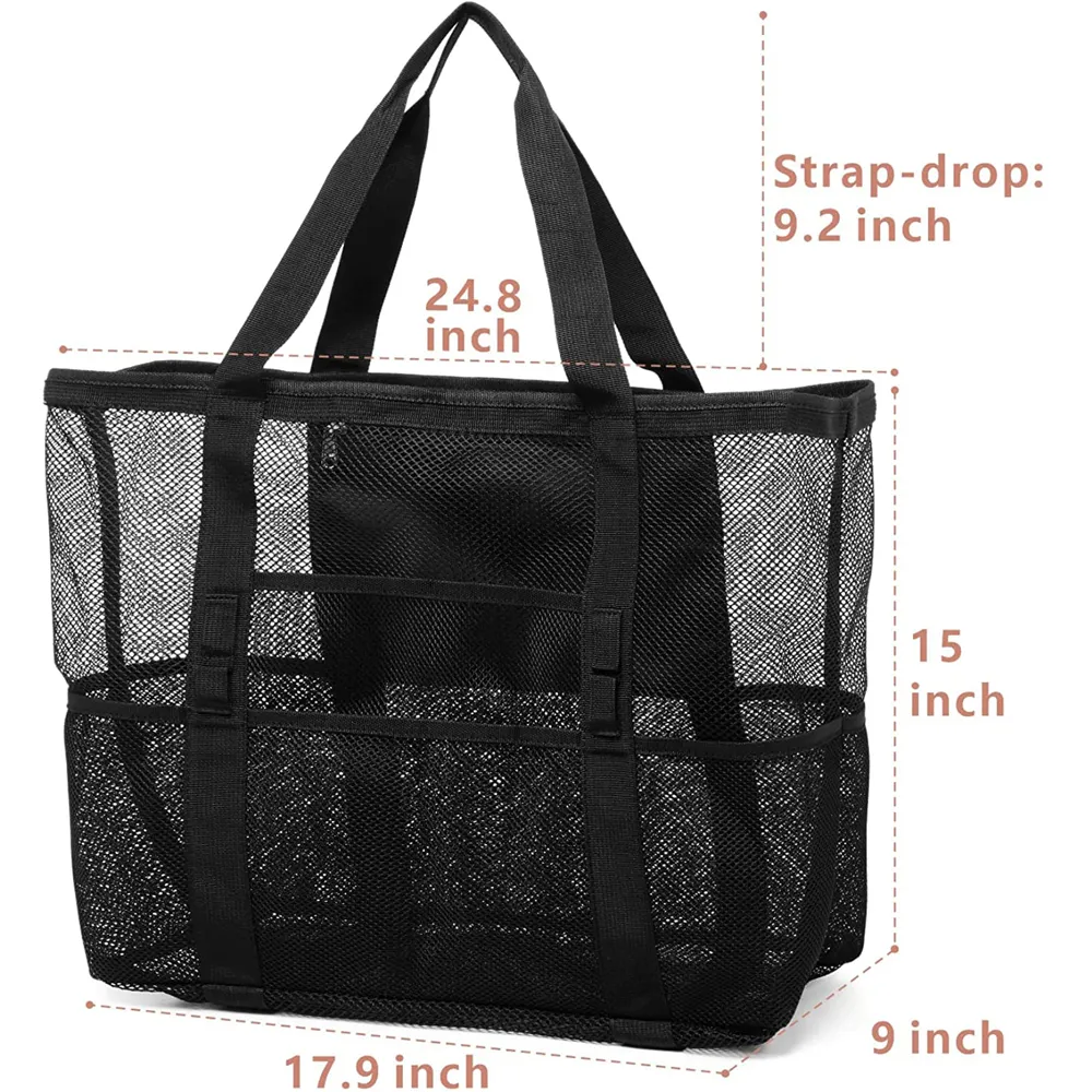 Mesh Beach Tote Large Capacity Beach Toy Bag Travel Tote Bags  image 1
