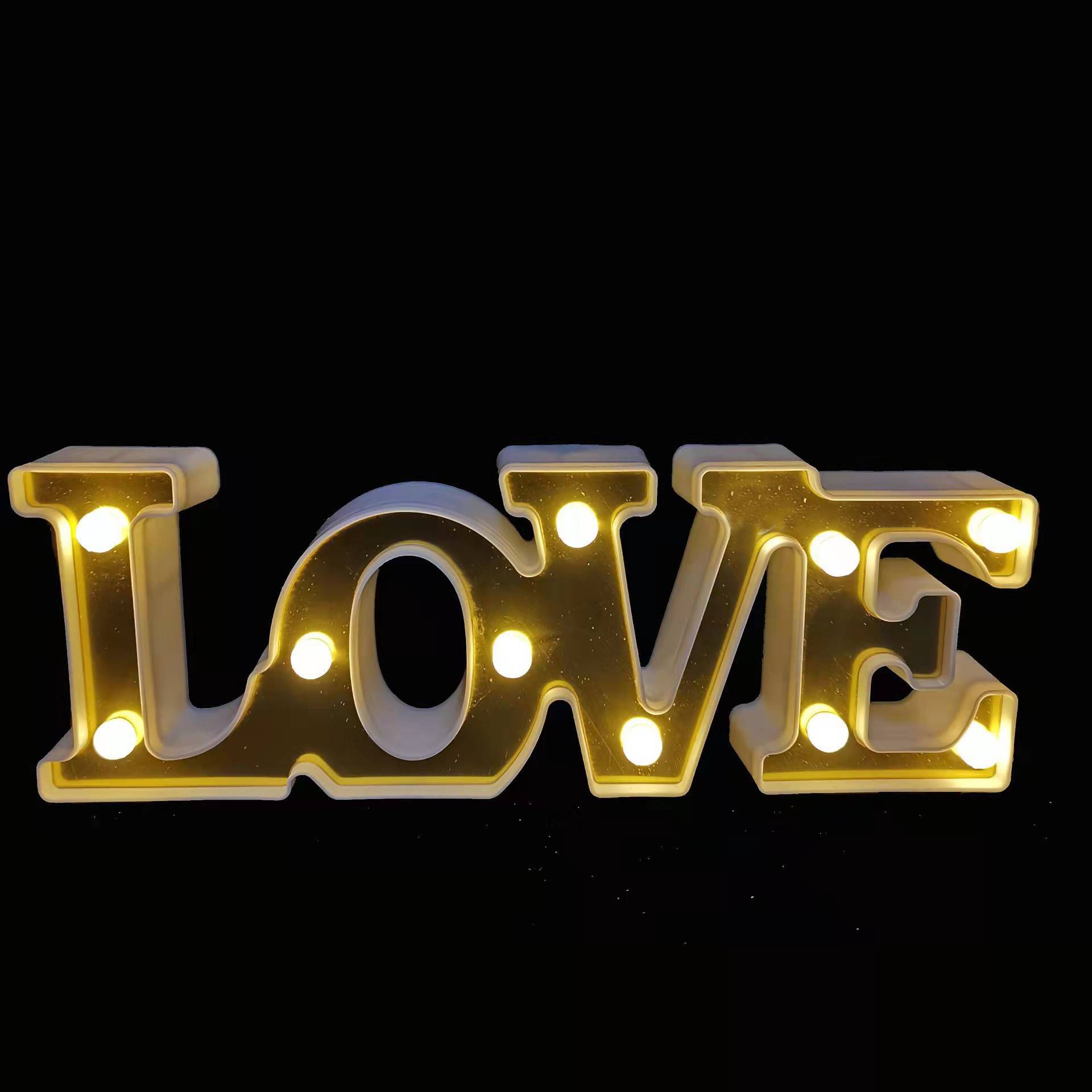Led Neon Love Conjoined Shape Letters Lamp