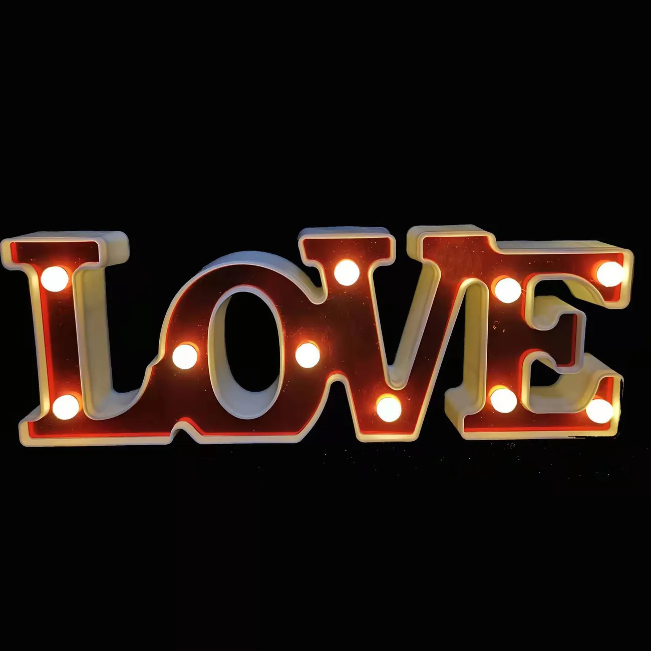 LED Neon Love Conjoined Shape Letters Lampe Farbe-A big image 1