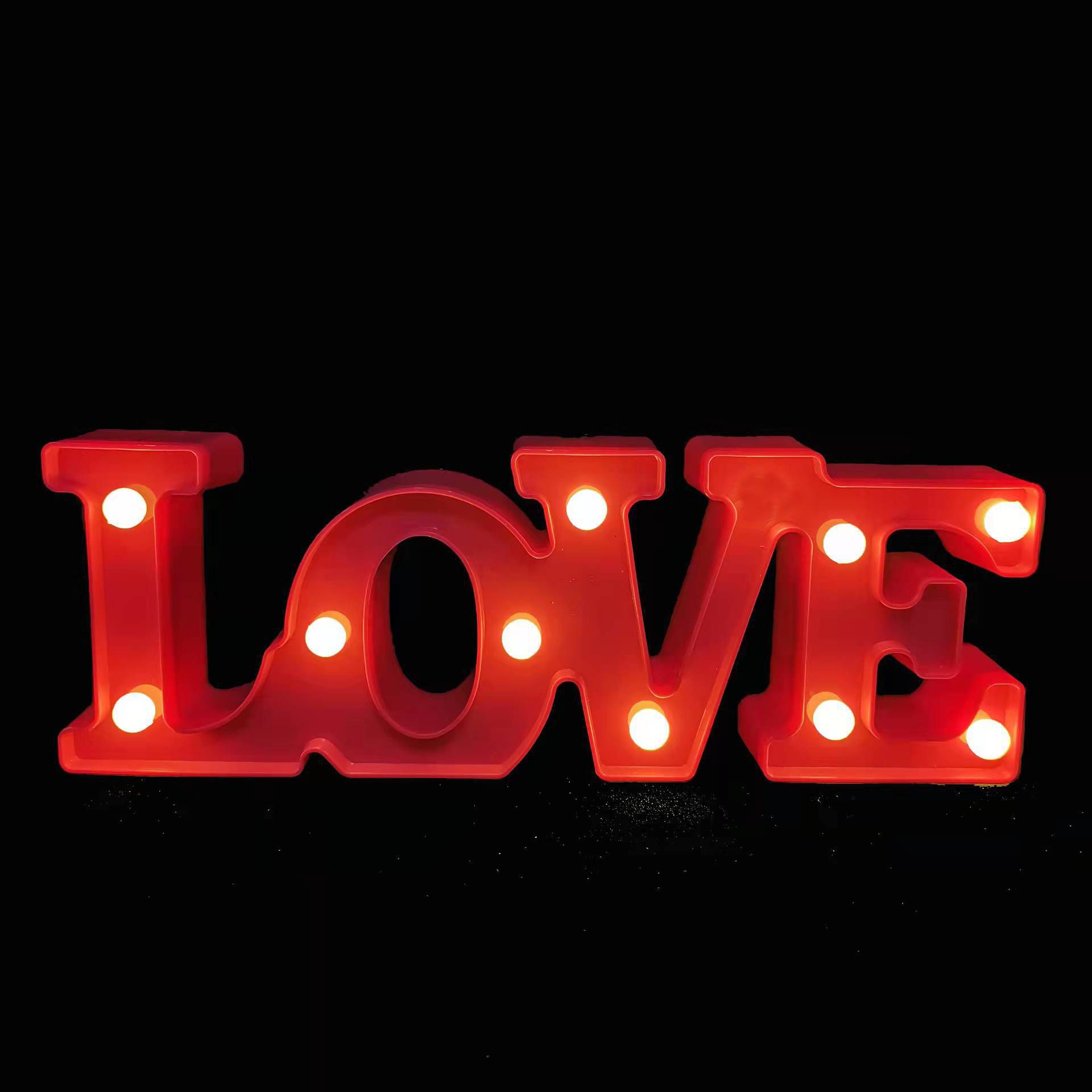 Led Neon Love Conjoined Shape Letters Lamp