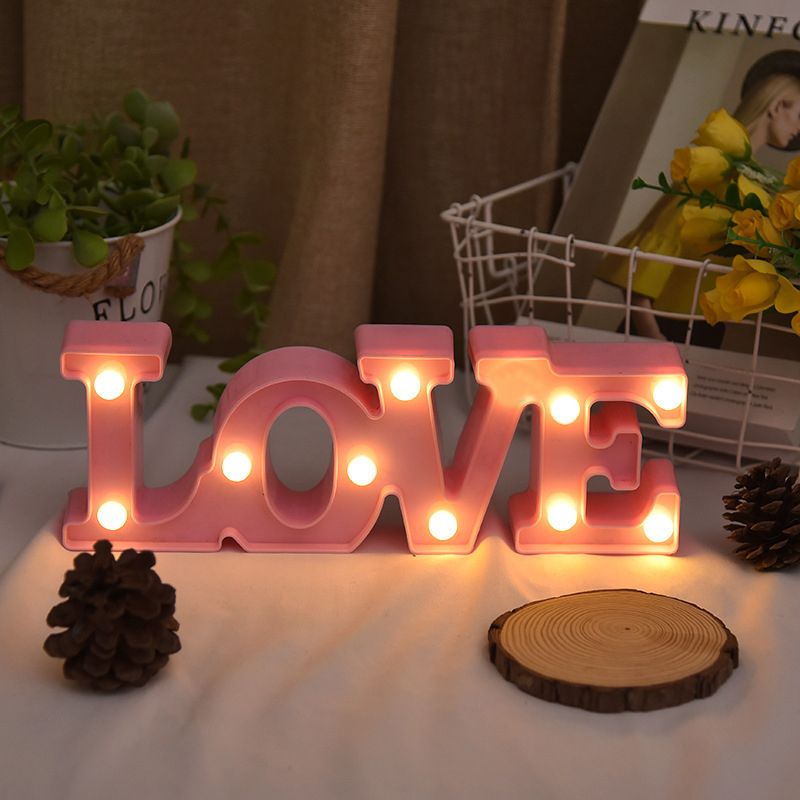 led Neon Love Conjoined Shape Letters Lamp