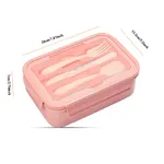 Student Sub-grid Bento Box Toddler or Kid's Fruit Lunch Box Office Workers Microwave Heating Lunch Box Pink