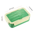 Student Sub-grid Bento Box Toddler or Kid's Fruit Lunch Box Office Workers Microwave Heating Lunch Box Green
