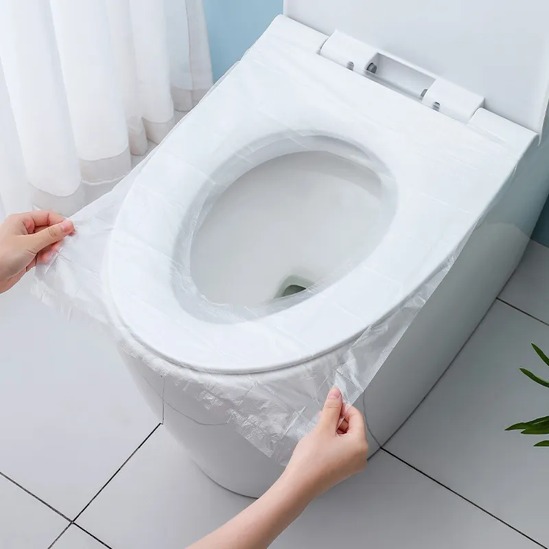 Copertura da toilette portatile impermeabile usa e getta da 50 pezzi per madri incinte
