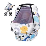 Baby-Autositz-Bezug Elastisch mit atmungsaktivem Fischmaul-Fenster Elastischer Baby-Autositzbezug Stillbezug Mehrfarbig