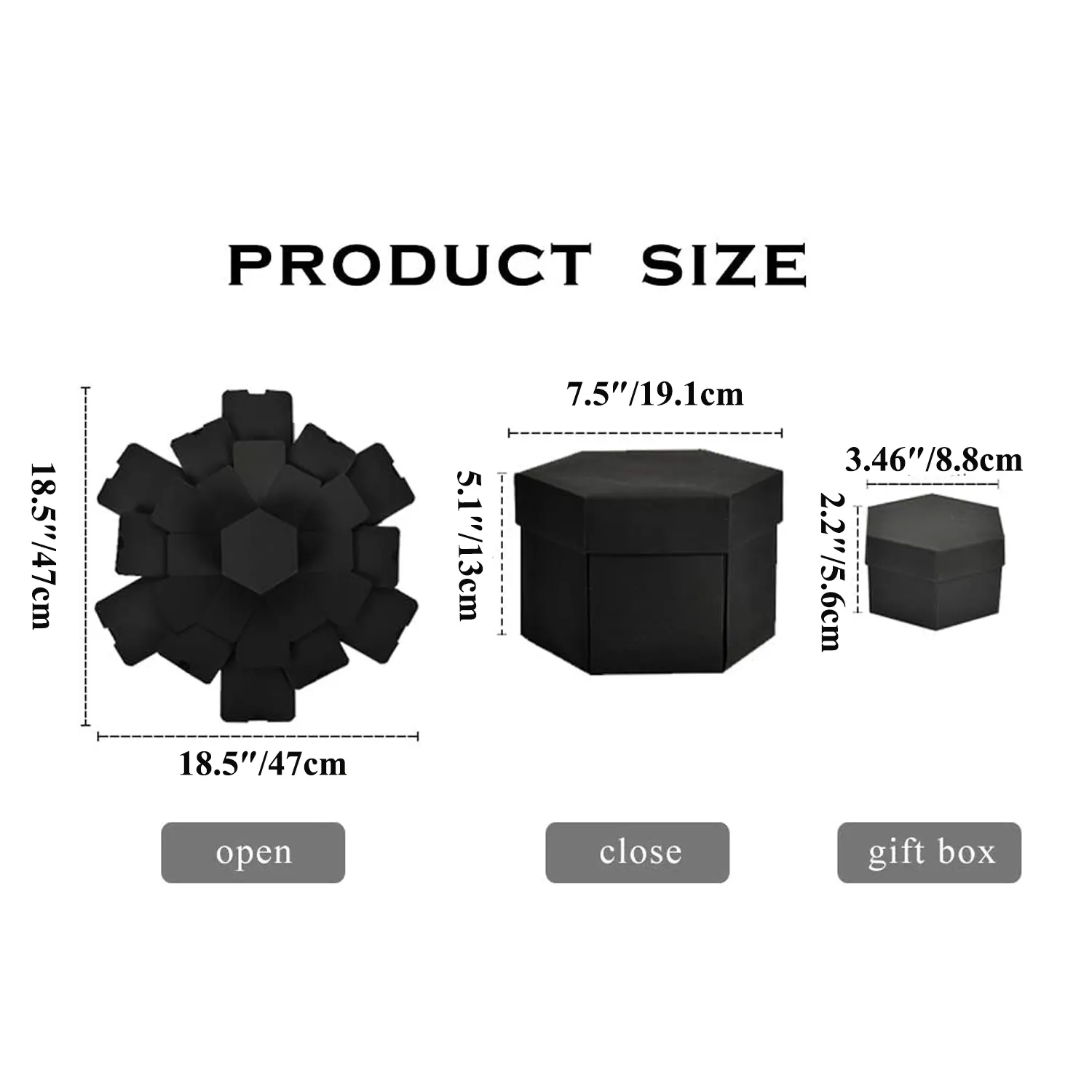 caixa de explosão hexagonal surpresa diy álbum de fotos presente feito à mão para presente de dia das mães álbum de casamento  image 6
