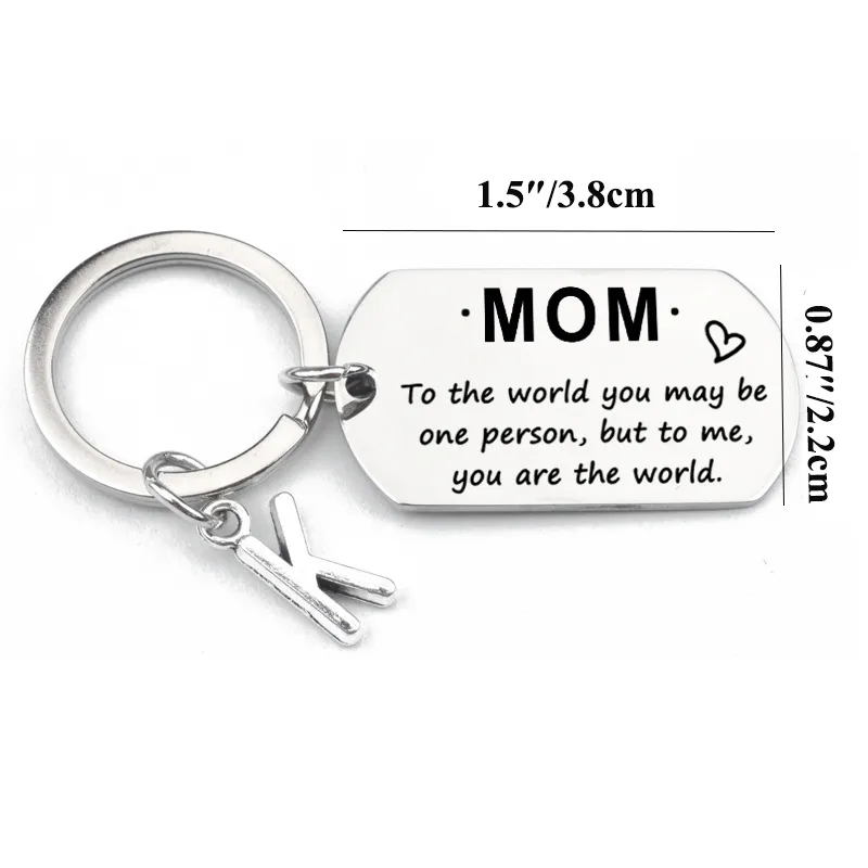 Mother's Day Gift Stainless Steel Keychain Color-B