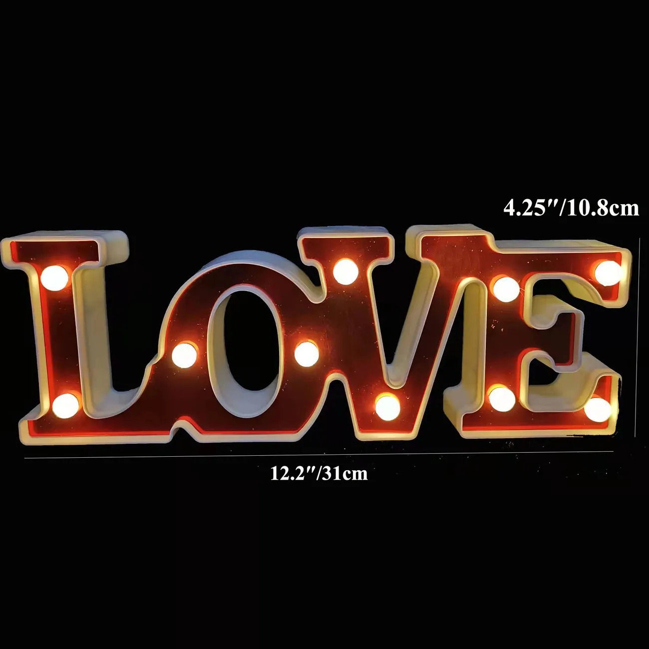 led Neon Love Conjoined Shape Letters Lámpara Color-A big image 1