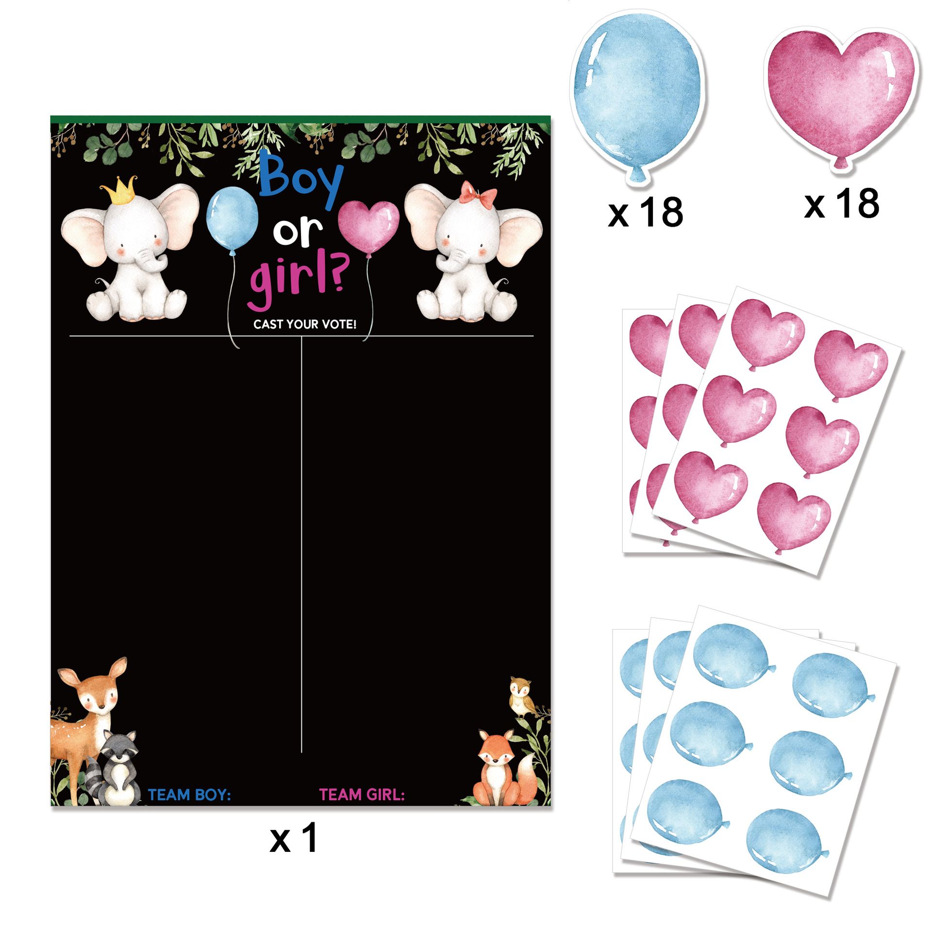 

Baby Shower Games, Gender Reveal Party Game Cards, Birthday Party Decoration