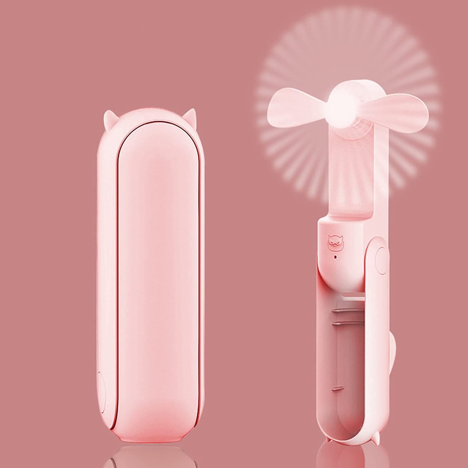 

Portable Handheld Fan Mini Pocket Hand Fan USB Rechargeable Foldable Fan Quiet Personal Fan with Power Bank for Indoor Outdoor