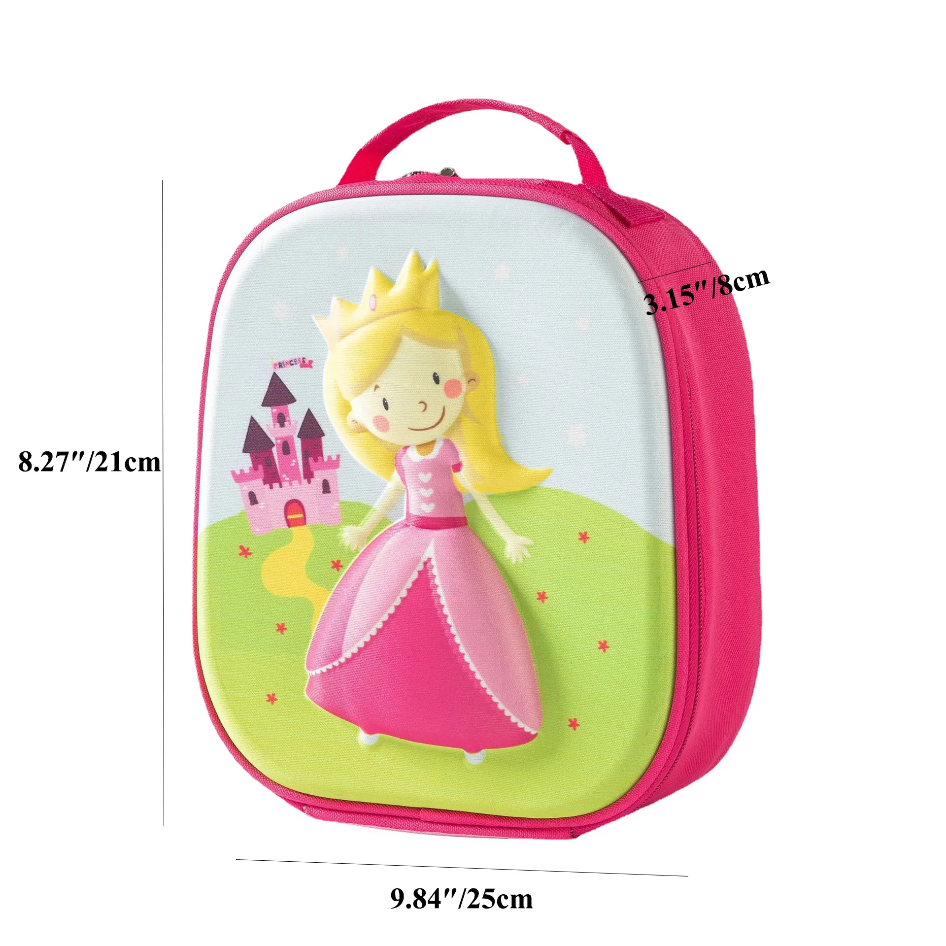 Lunch Bags for Boys Girls Student, Reusable Waterproof Insulated Lunch Cooler Bag Thermal Meal Tote Kit Rosy