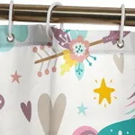 Funny Shower Curtain Kids Cartoon Animal Pets Playing Cute Shower Curtain 58.5*70.2''/70.2*70.2'' Inch Waterproof Polyester Fabric  image 4