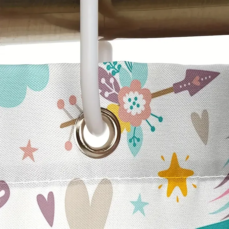 Funny Shower Curtain Kids Cartoon Animal Pets Playing Cute Shower Curtain 58.5*70.2''/70.2*70.2'' Inch Waterproof Polyester Fabric big image 6