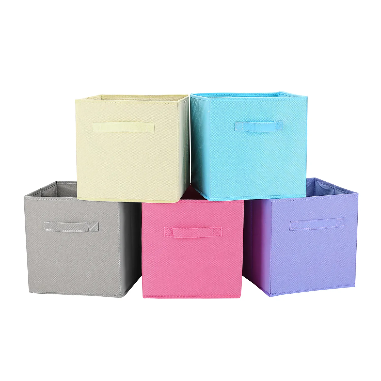 Collapsible Storage Bins Foldable Fabric Storage Basket Organizer Boxes Containers Handles for Nursery Toys, Kids Room, Clothes, Towels, Magazine  image 5