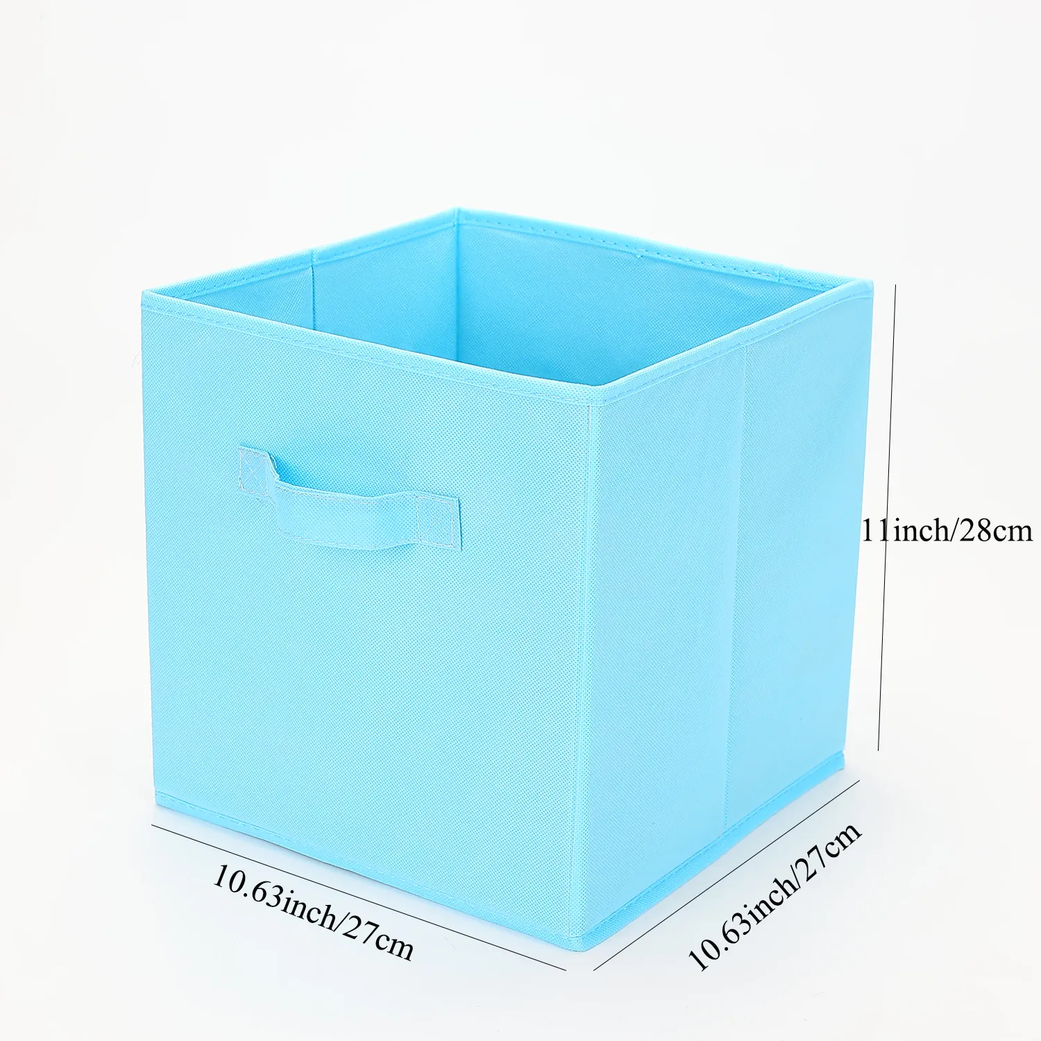 Collapsible Storage Bins Foldable Fabric Storage Basket Organizer Boxes Containers Handles for Nursery Toys, Kids Room, Clothes, Towels, Magazine Blue