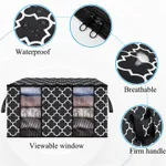 Foldable Organizer Storage Bags with Double Clear Window Carry Handles for Blanket Comforter Bedding  image 5