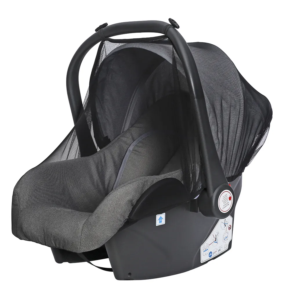 Baby Safety Seat Anti-mosquito Cover Anti-particle Dust Breathable Mesh Cover Black