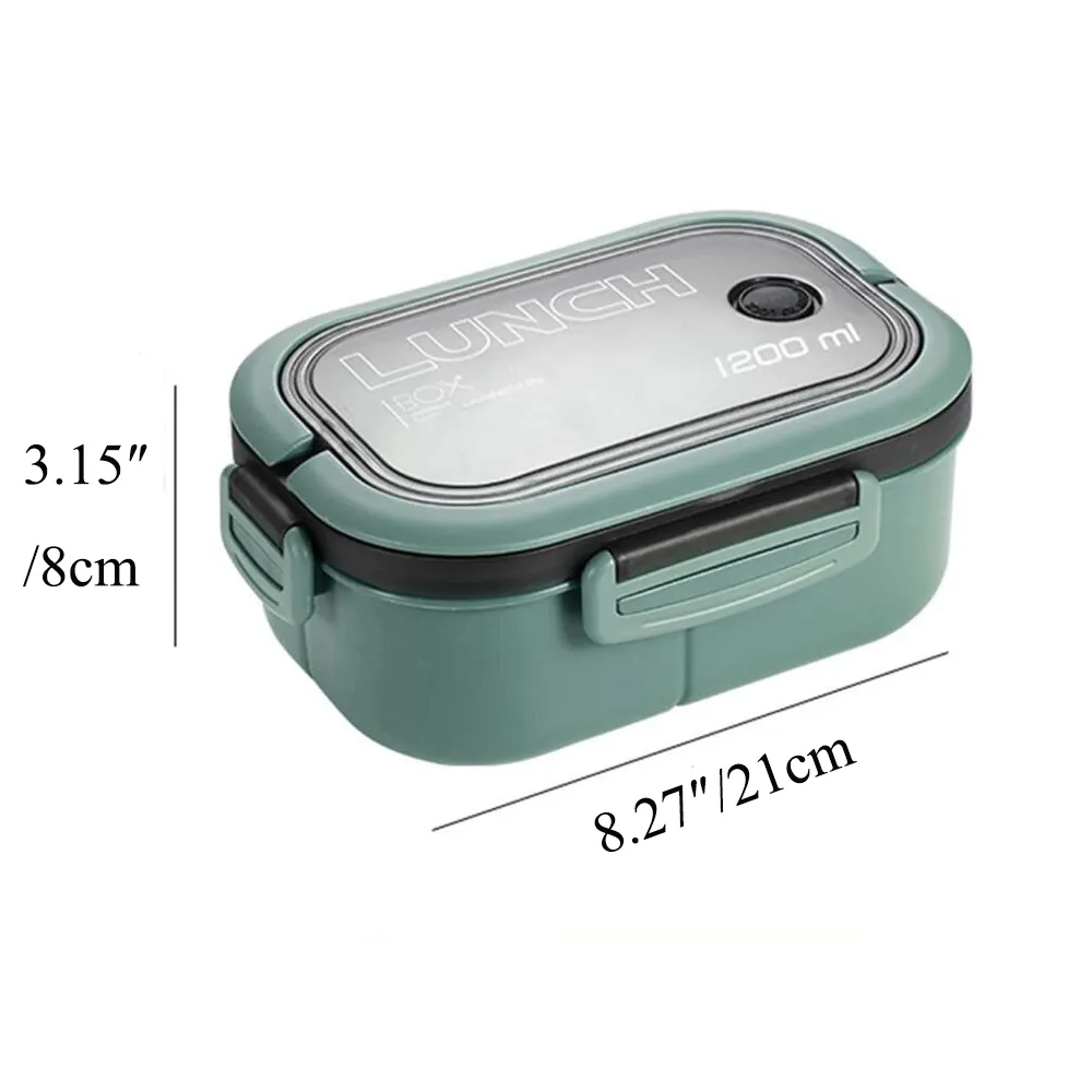 Double Layer Capacity Portable Compartment PP Lunch Box  big image 1