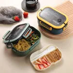 Double Layer Capacity Portable Compartment PP Lunch Box  image 2