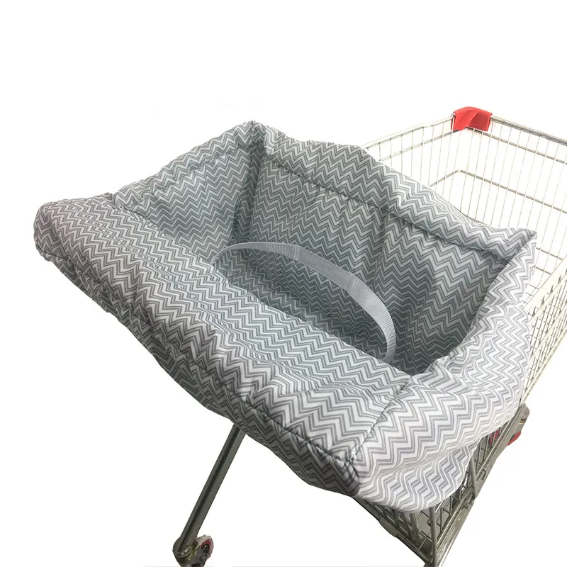 Striped Cotton Baby Cart Cover for High Chair, Grocery and Shopping with Universal Fit  big image 1
