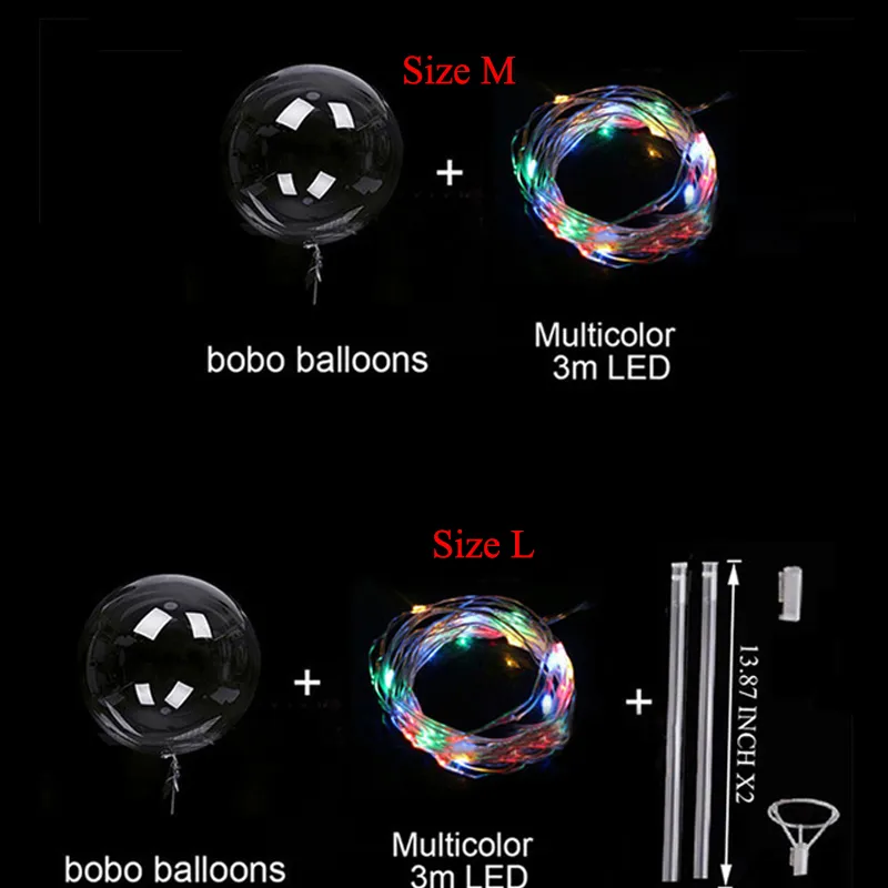 LED Bubble Balloon Copper Wire String Lights Wedding Birthday Holiday Party Decorations LED Light Balloon Multi-color big image 1