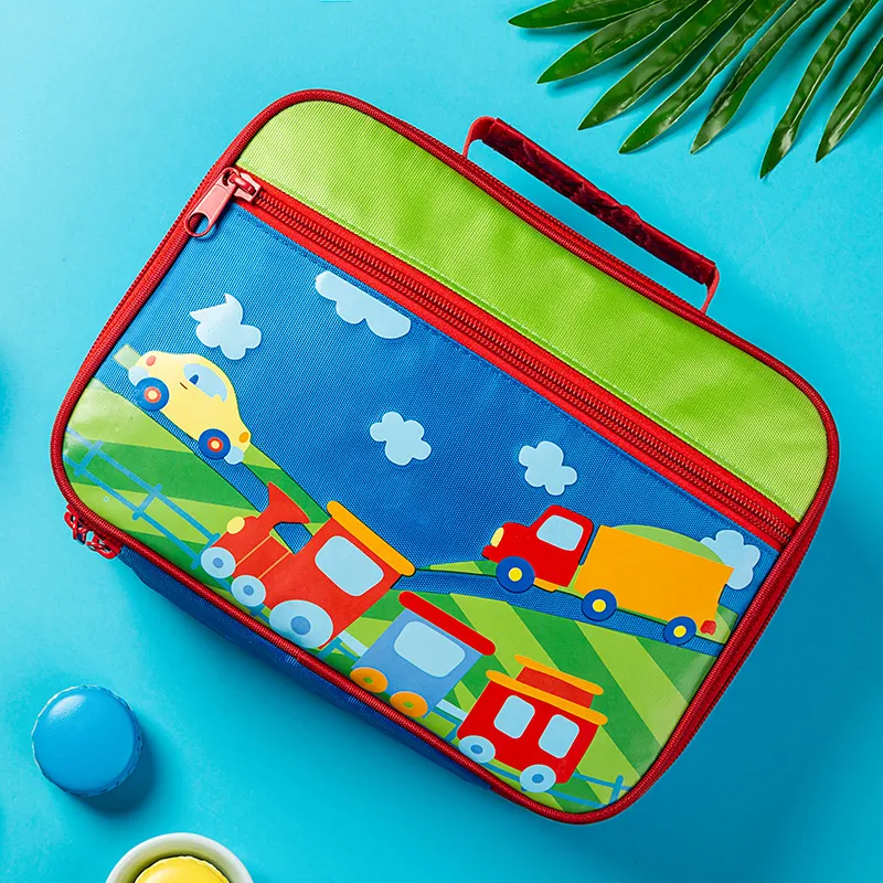 Insulated Lunch Bag for Women Men Cute Cartoon Reusable Lunch Box Thermal Lunch Tote Bag for Office Work Travel Picnic Color-A big image 1