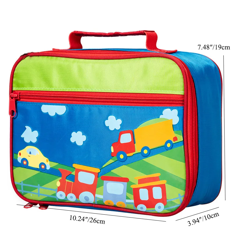 Insulated Lunch Bag for Women Men Cute Cartoon Reusable Lunch Box Thermal Lunch Tote Bag for Office Work Travel Picnic Color-A image 2