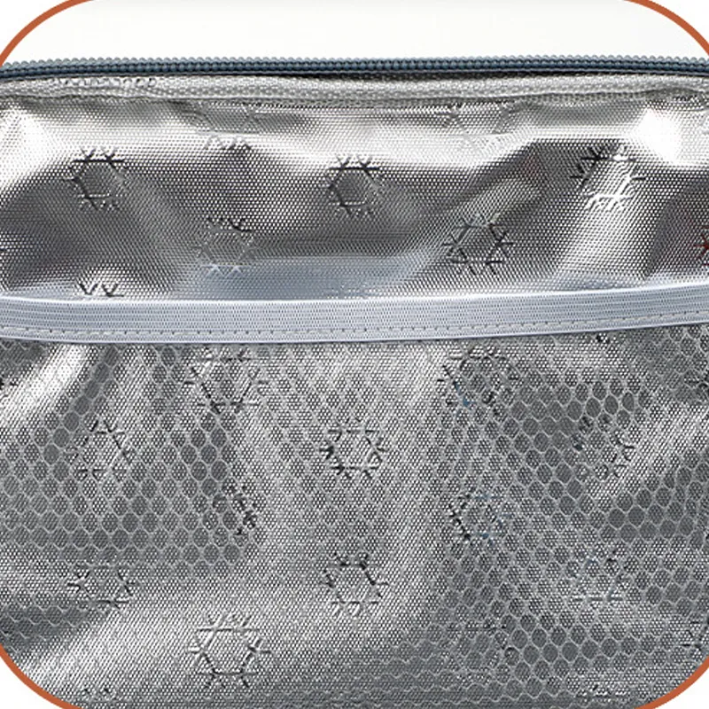 Insulated Lunch Bag for Women Men, Freezable Large Lunch Bag Reusable Leakproof Lunch Box Cooler Tote Bag for Work Picnic or Travel, Double Compartment, Gray Grey image 4