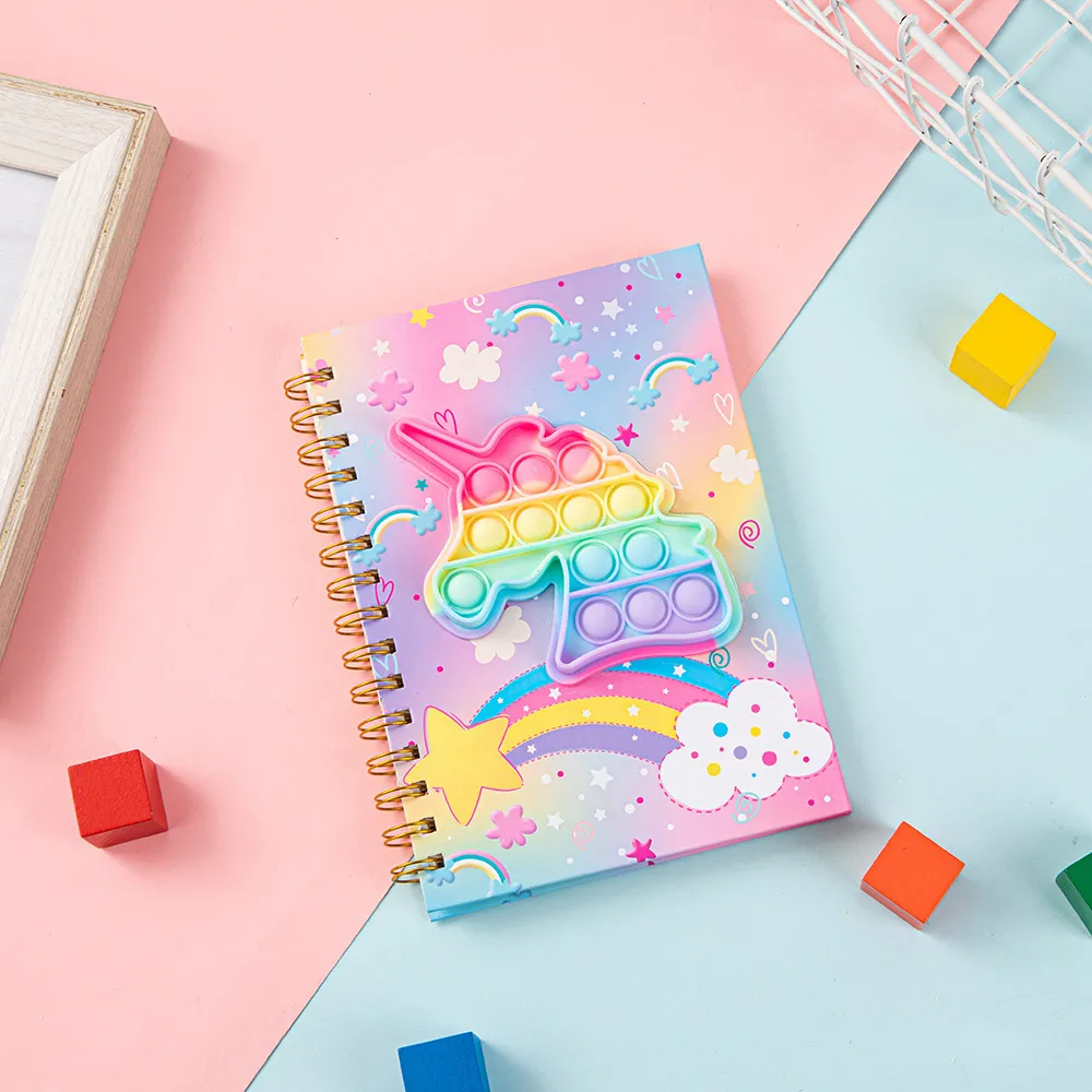  Bonito Kawaii Cartoon Adesivo Apoiado Descomprimir Bloco de Notas Material de Escritório Papelaria Escolar cor-f