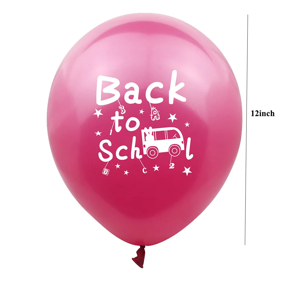 15-pack Mixed Color Back to School Decoration, Colorful Back to School Balloons, First Day of School for Classroom Decorations Kindergarten Party Supplies  image 5