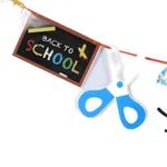 2-pack Welcome Banner Back to School Banner Welcome Party Decorations Wall Hanging Garland Starting School Pull Flag Banner for Classroom Office  image 4