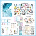 Scrapbook Stickers Diy Journal Set Children's Full Diary Stationery Budget Hand Book Set Multi-color