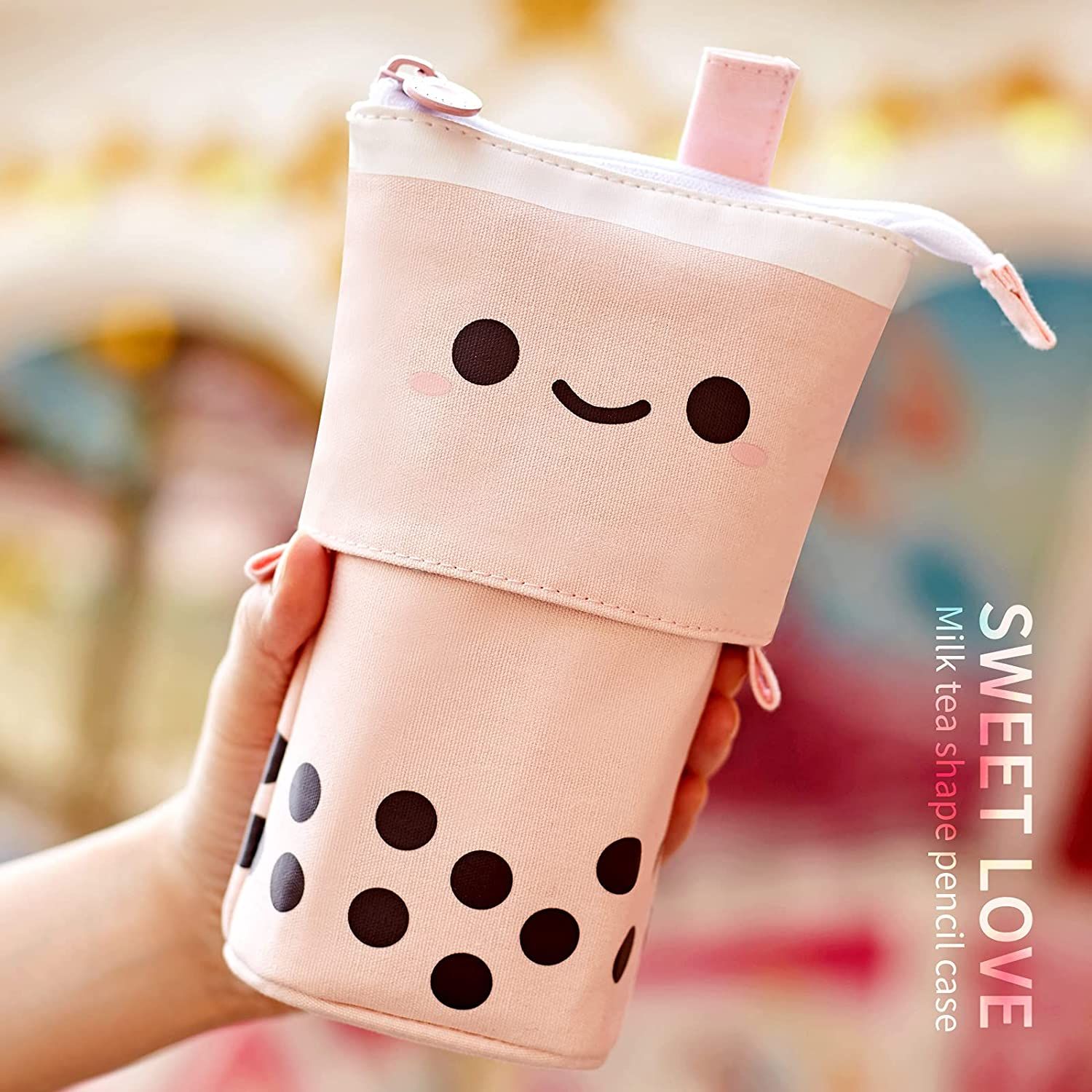 Home & Stuff Cute Telescopic Standing Design Pen Holder Pencil Case Stationery Can Be Pouch Gadget T
