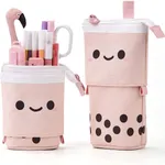 Home & Stuff Cute Telescopic Standing Design Pen Holder Pencil Case Stationery Can Be Pouch Gadget Travel Accessories Makeup Cosmetic Bag  image 2