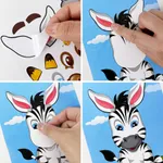 9pcs Cartoon Stickers for Kids Crafts, Dinosaur Elephant Panda Face Changing Princess Dress Up Sticker   image 6