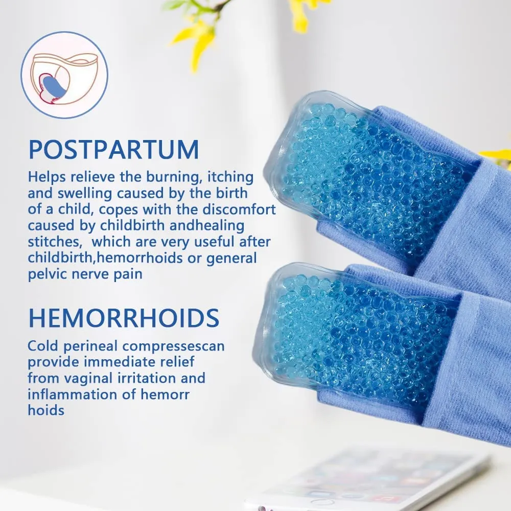 Gel Beads Ice Pack Ice Bag 2-pack Reusable Hot & Cold Pack Compress for Knee, Shoulder, Foot, Back, Ankle, Neck, Hip, Elbow, Wisdom Tooth  image 2