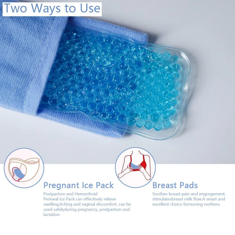 Gel Beads Ice Pack Ice Bag 2-pack Reusable Hot & Cold Pack Compress for Knee, Shoulder, Foot, Back, Ankle, Neck, Hip, Elbow, Wisdom Tooth  image 4