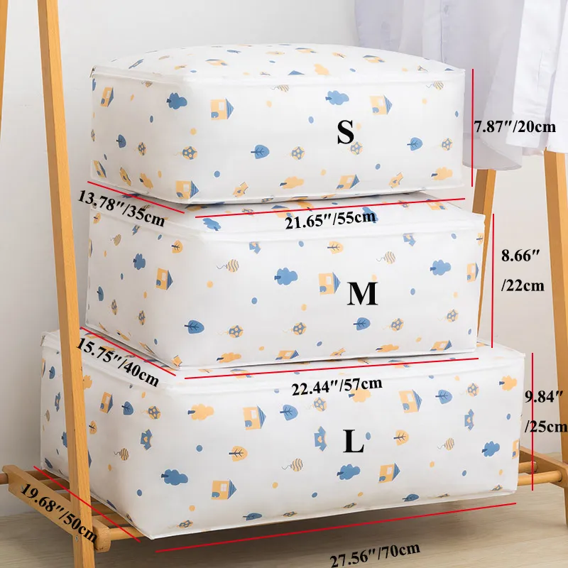 Allover Print Clothing Storage Ultra-large Capacity Dustproof and Moisture-proof Bags  big image 1