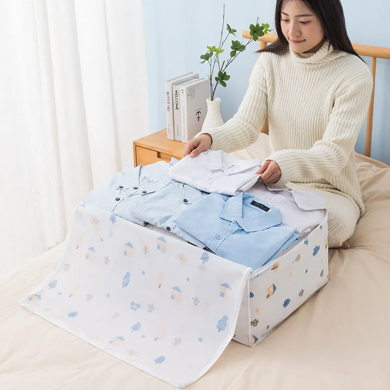Allover Print Clothing Storage Ultra-large Capacity Dustproof and Moisture-proof Bags big image 6