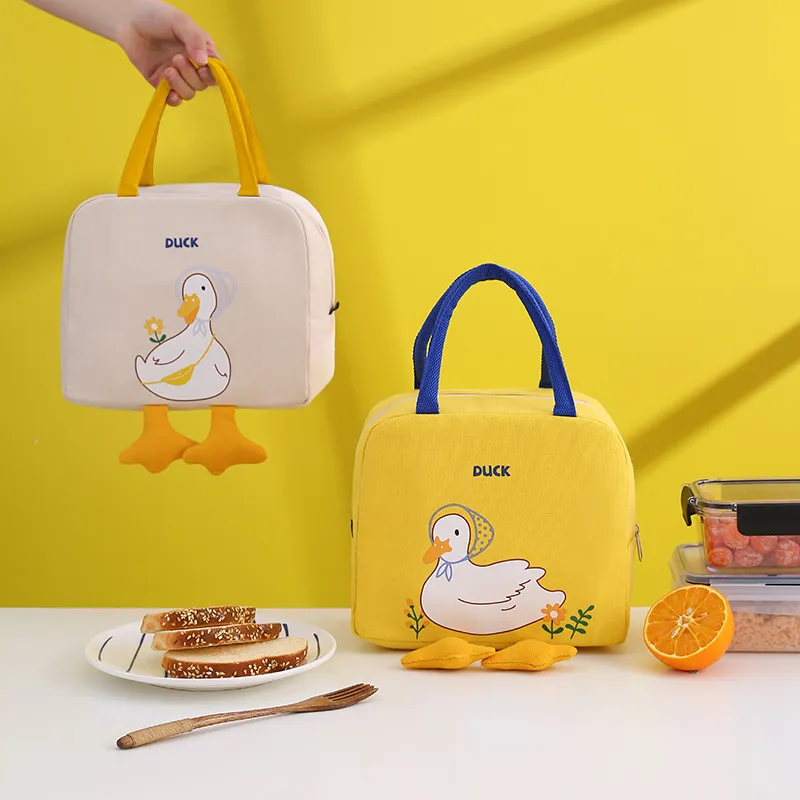 Cute Lunch Box for Men and Women, Insulated Lunch Bag, Reusable Lunch Tote Bag for Work Picnic Travel