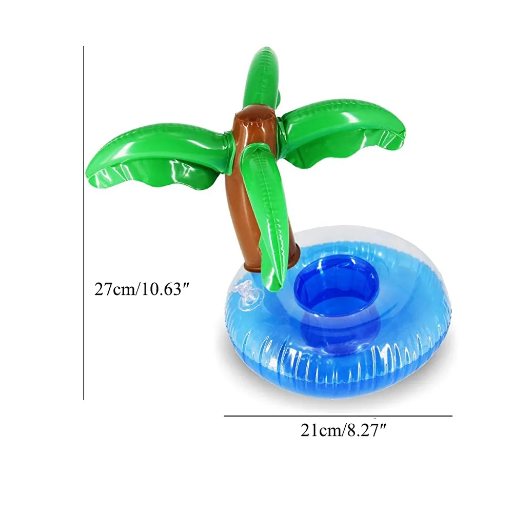 PVC Inflatable Drink Holder, Pool Drink Floats Inflatable Cup Holders Party  Accessories Cup Flamingo Coasters for Swimming Pool Party Beach & Kids