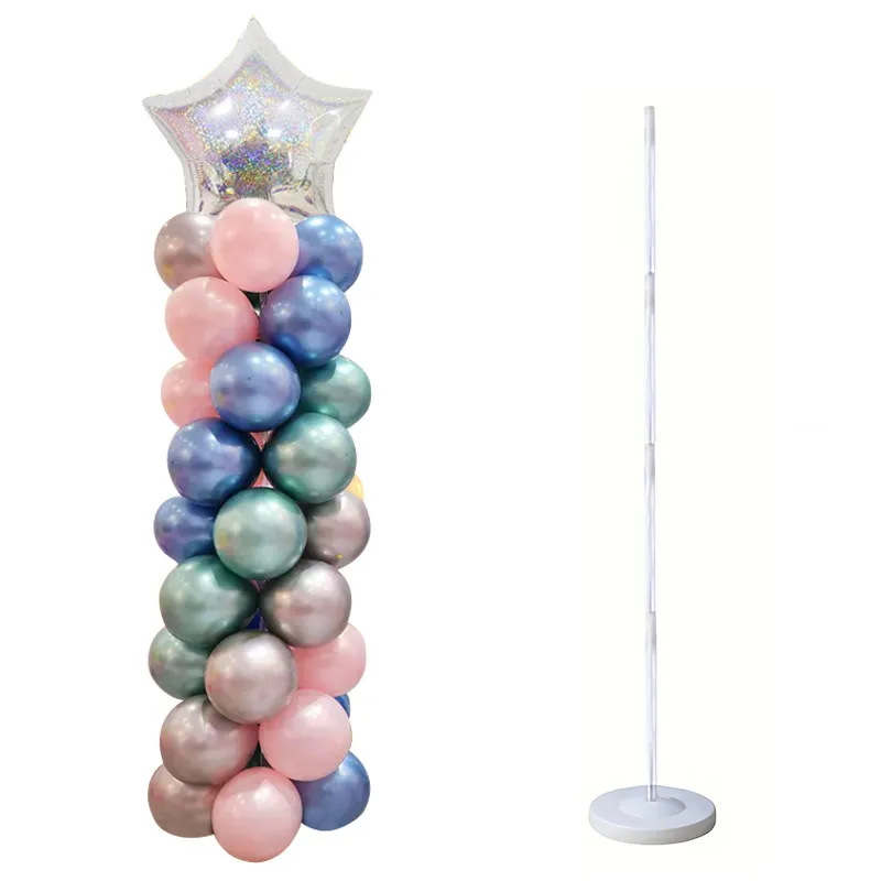 Balloon Stick Stand Table Balloon Stand Kit 4-pack Reusable Balloon Column Holder with Balloon Pole Desktop Stand Base Support Holder for Wedding Birthday Party Supplies 