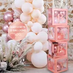 36pcs Baby Shower Decorations Kit - Large Size Transparent Baby Block Balloon Box Includes BABY, Alphabet Letters DIY, Baby Balloons, Gender Reveal Decor 1st Birthday Party Backdrop  image 2