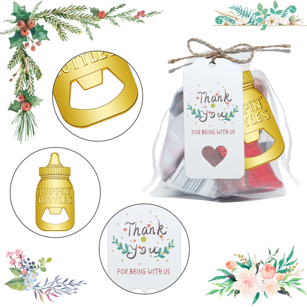 24 Pieces Baby Bottle Openers For Baby Shower Gifts Decorations