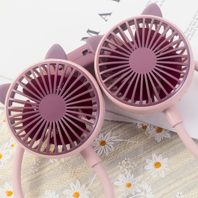 Neck Fan, Rechargeable Battery Operated Portable Fan 500mAh, Hands Free Personal Fan Hang Around Neck Fans, Wearable Small Fan for Outdoor Working Battery Powered USB Fan   big image 1