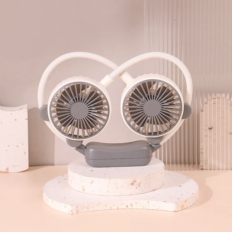 Neck Fan, Rechargeable Battery Operated Portable Fan 500mAh, Hands Free Personal Fan Hang Around Neck Fans, Wearable Small Fan for Outdoor Working Battery Powered USB Fan  Color-C