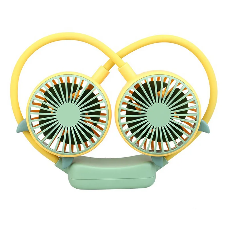 Neck Fan, Rechargeable Battery Operated Portable Fan 500mAh, Hands Free Personal Fan Hang Around Neck Fans, Wearable Small Fan for Outdoor Working Battery Powered USB Fan  Color-B