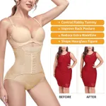  High Waist Tummy Control Shapewear Pants with Butt Lifter and Hook Closure  image 4